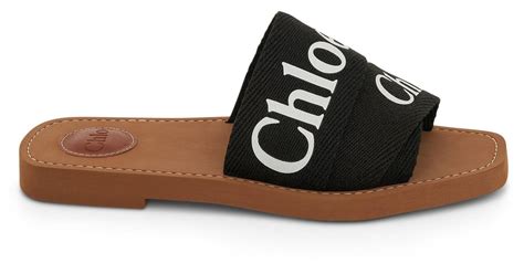 chloe woody flat mule black|Chloé Woody Flat Mules .